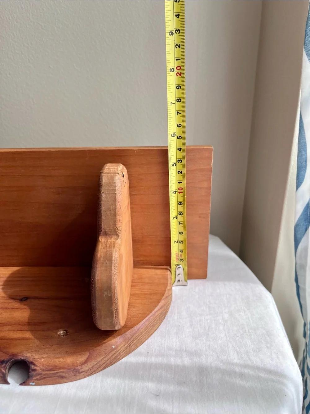 Heart Cedar Wall Coat Rack with Three Pegs - Natural Wood